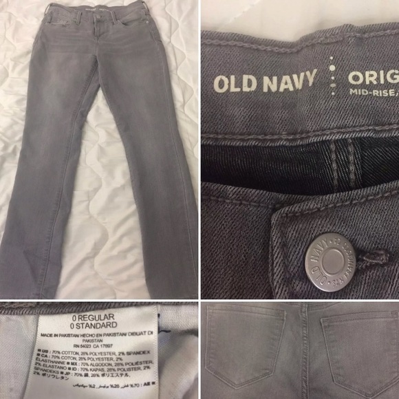 Old Navy Denim - Old Navy Mid Rise Skinny Flint Gray Denim Jeans